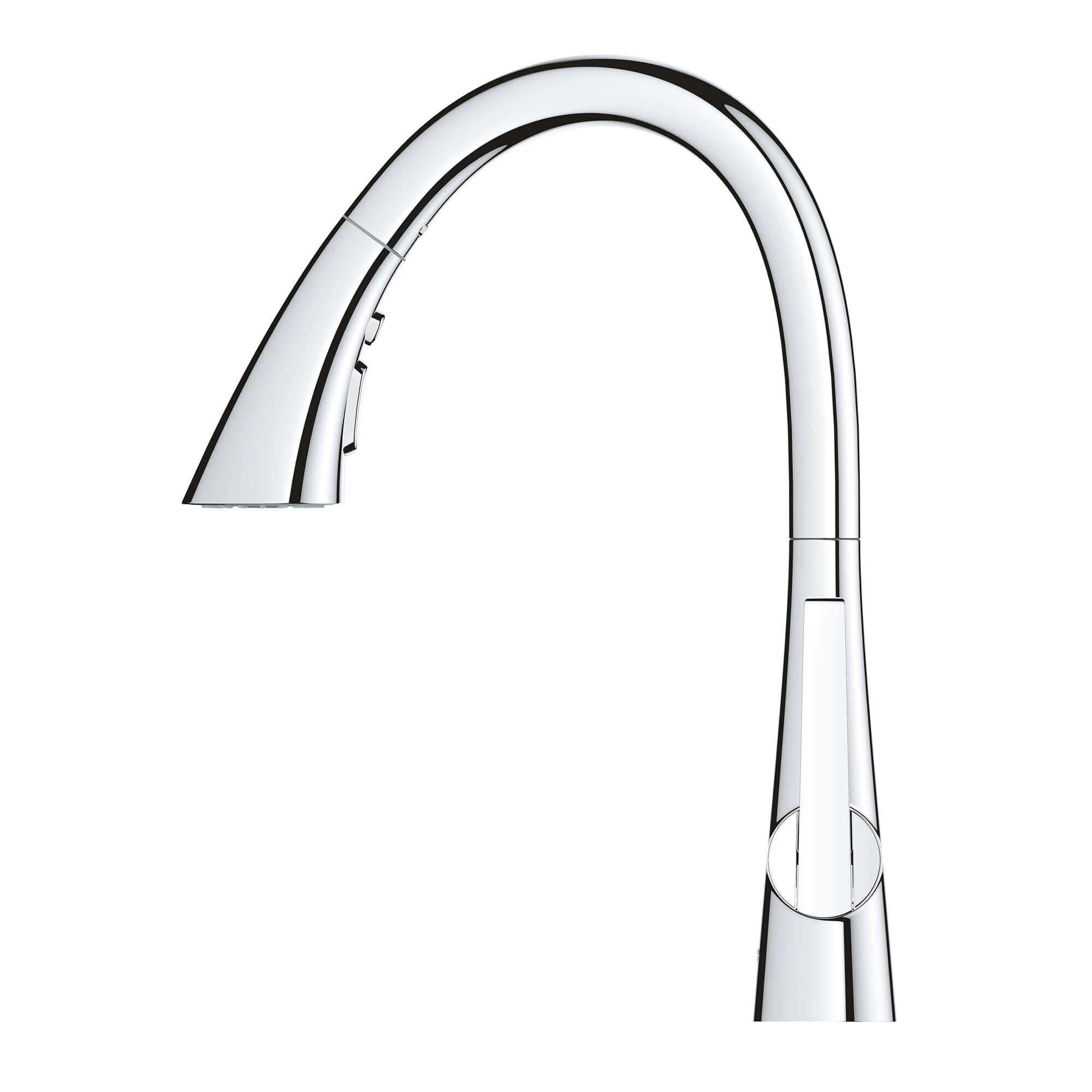 Single Handle Pull Down Kitchen Faucet Triple Spray 175 GPM GROHE CHROME